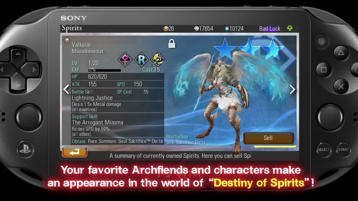 Destiny of Spirits - Summon spirits from Soul Sacrifice Delta!  PS Vita