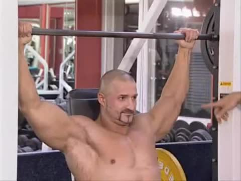 Жим штанги из за головы