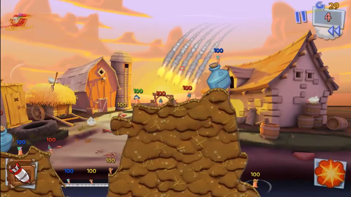 Worms 3 Christmas Update iOS and Android