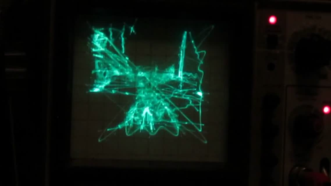 Quake on an oscilloscope