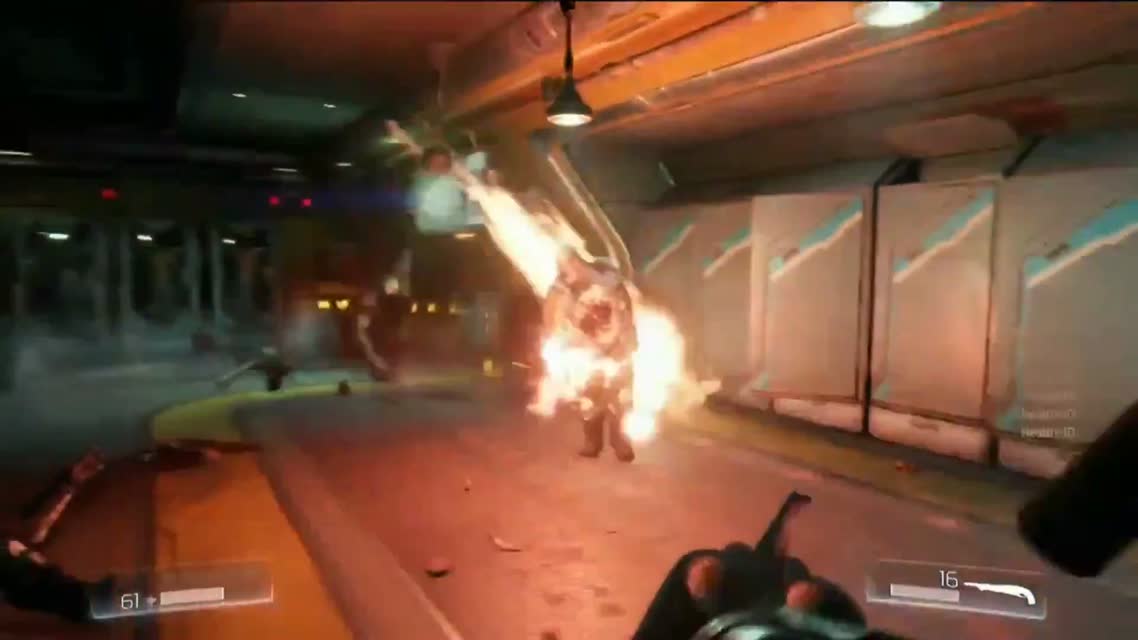 DOOM — Геймплей E3 2015 с русскими комментариями (HD) Бензопила и дробовик!!