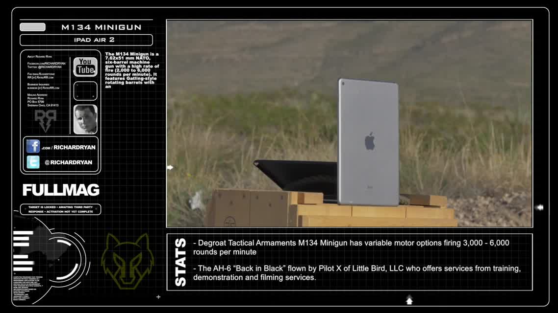 iPad vs Attack Helicopter Minigun