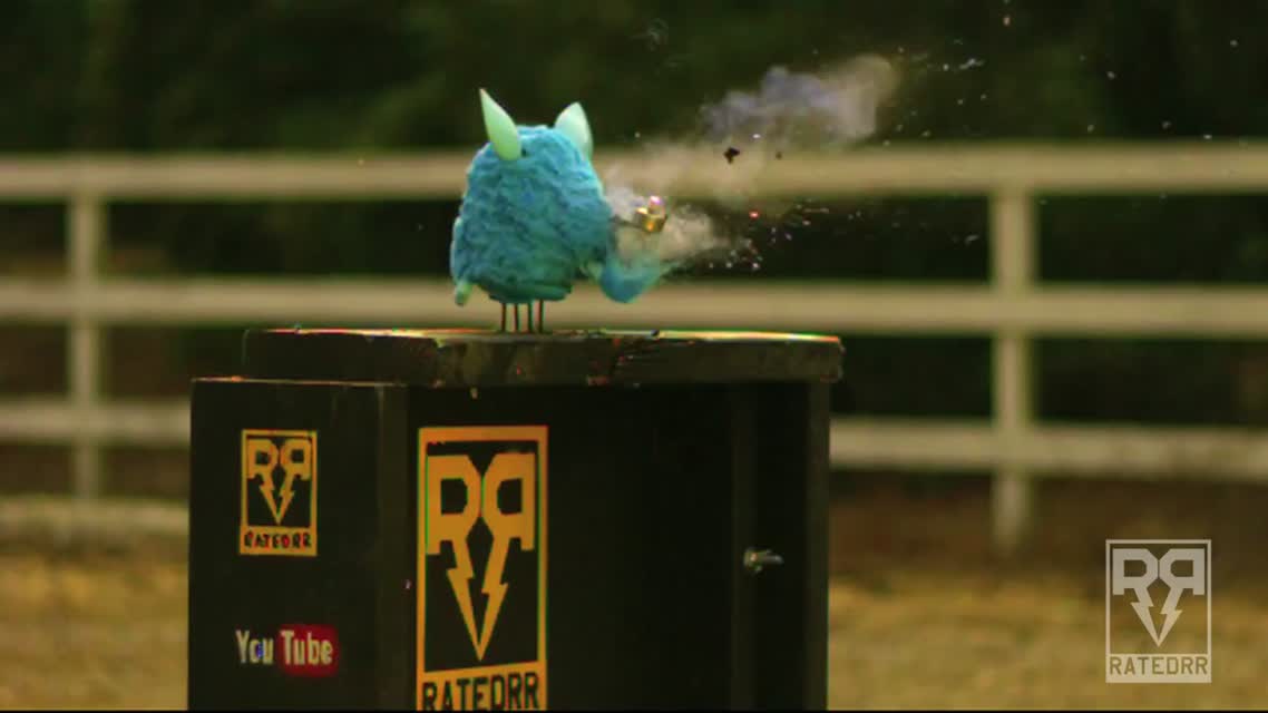 Furby vs HK 416 Assault Rifle and C4 in Super Slow Mo