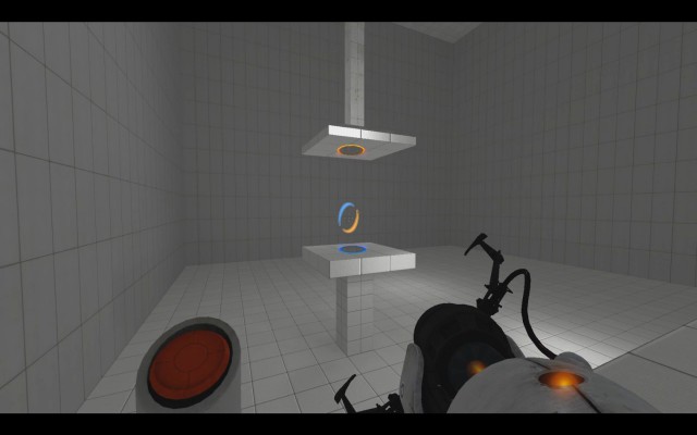 Crushed between two portals experiment