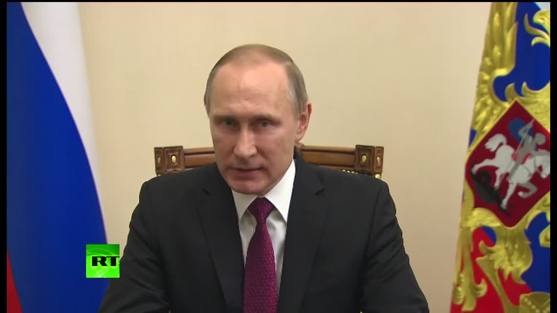 Специальное заявление Владимира Путина по прекращению боевых действий в Сирии