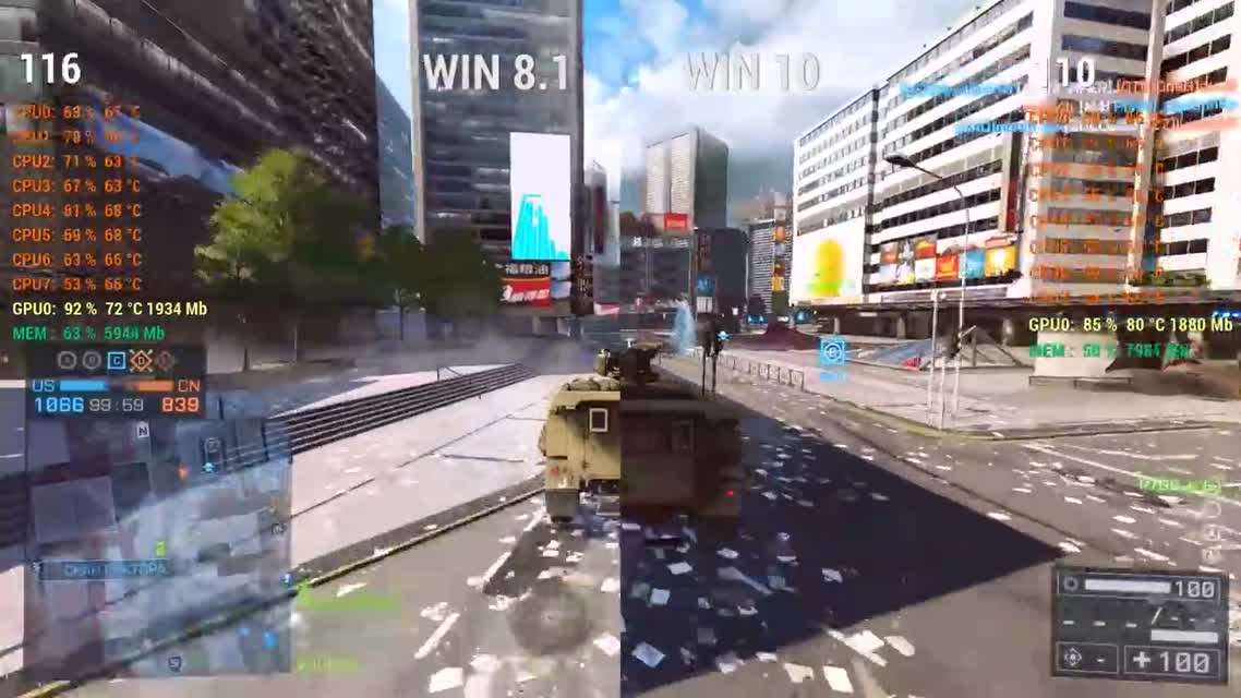 Windows 10 vs Windows 8.1 - Сравнение в играх