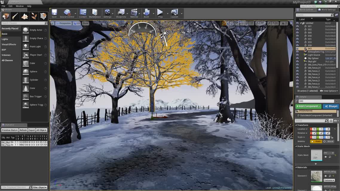 Speed Level Design - Winter Scene - Unreal Engine 4