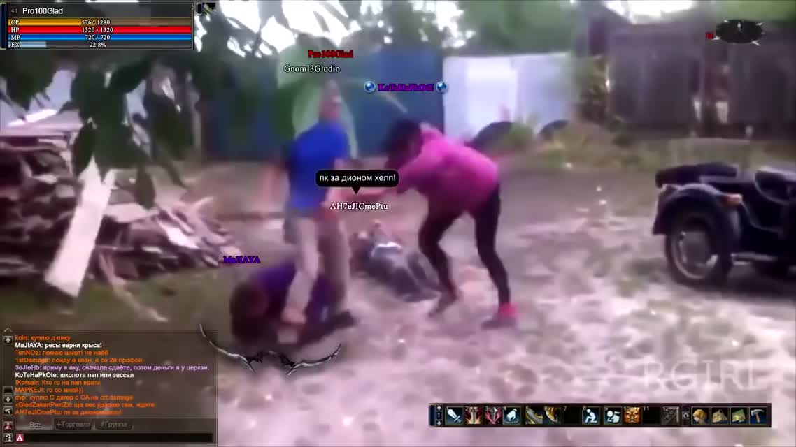 Сельская драка в стиле Lineage II