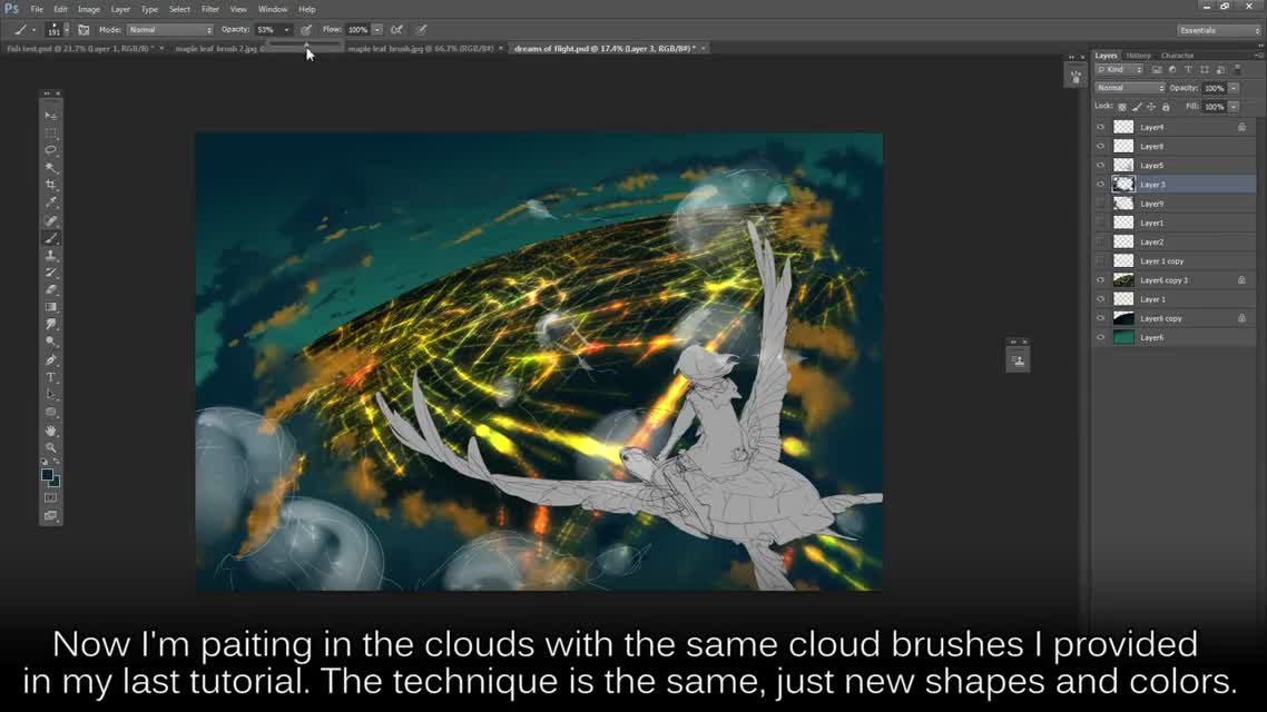 Aerial Cityscape Speedpaint Tutorial (Photoshop,SAI)