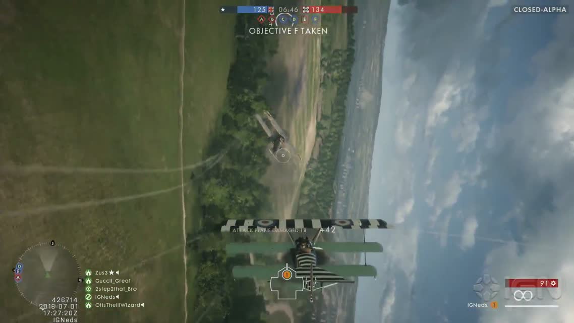 Battlefield 1 - 7 Minutes of Warplane Domination Gameplay in 1080p 60fps