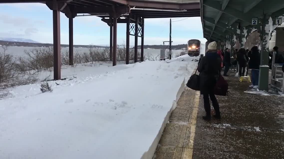 Amtrak Snow-mo Collision